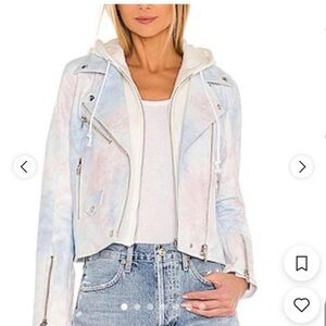 Blank NYC Pastel Tie-Dye Leather Jacket